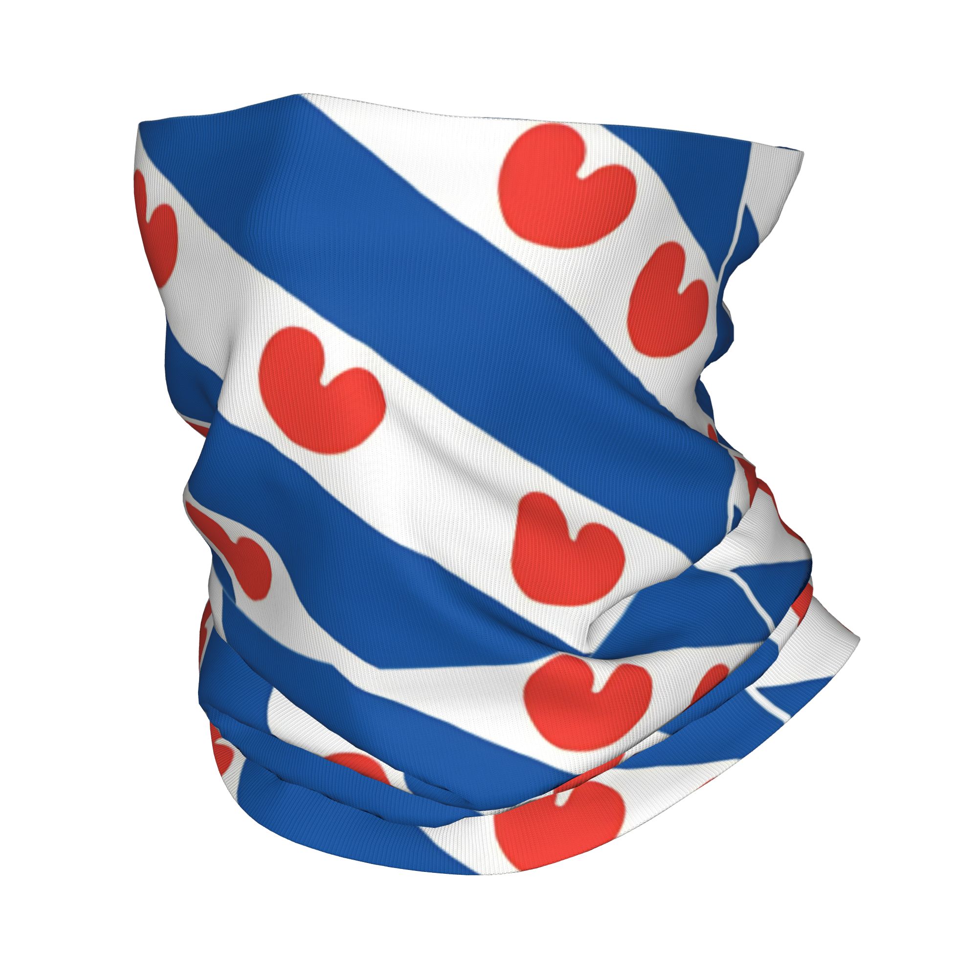 Cycling Face Mask - Friesland Flag Bandana Vintage Bicycle Mask