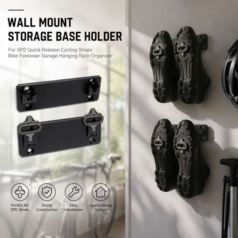 Cycling Gear Wall Storage - Wall Mount Storage Base Holder For