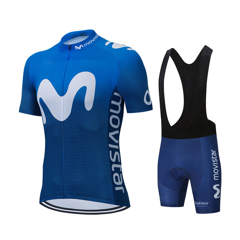 Cycling Bib Shorts - Mùa Hè Mới Movistar Đội Đi