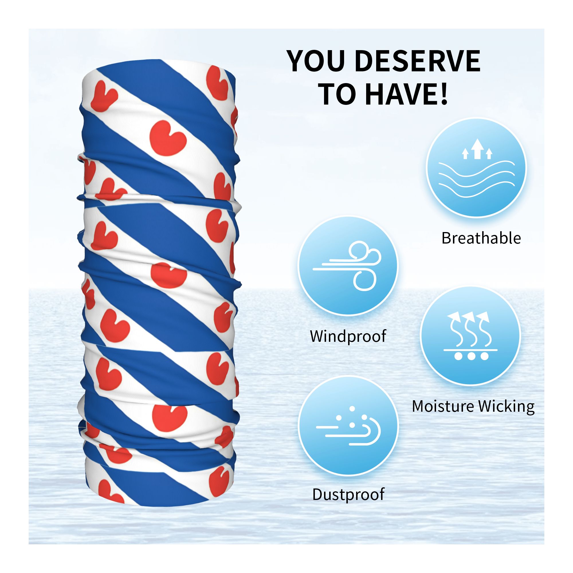 Friesland Flag Bandana  Vintag - đánh giá và giá Cycling Face Mask