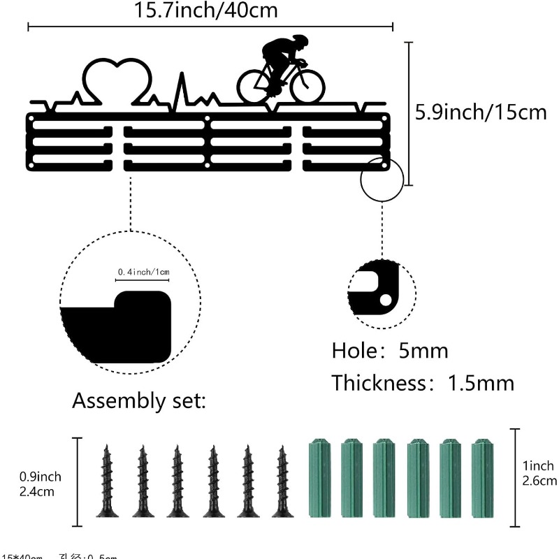 1pc Cycling Medal Holder Hange - đánh giá và giá Cycling Gear Wall Storage