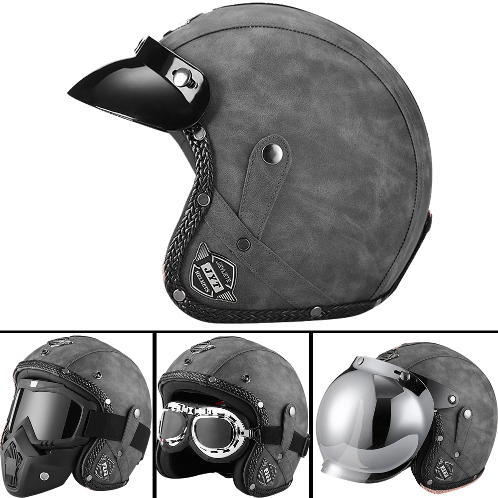 DOT 3/4 Open Face Motorcycle R - đánh giá và giá Vintage Cycling Gear