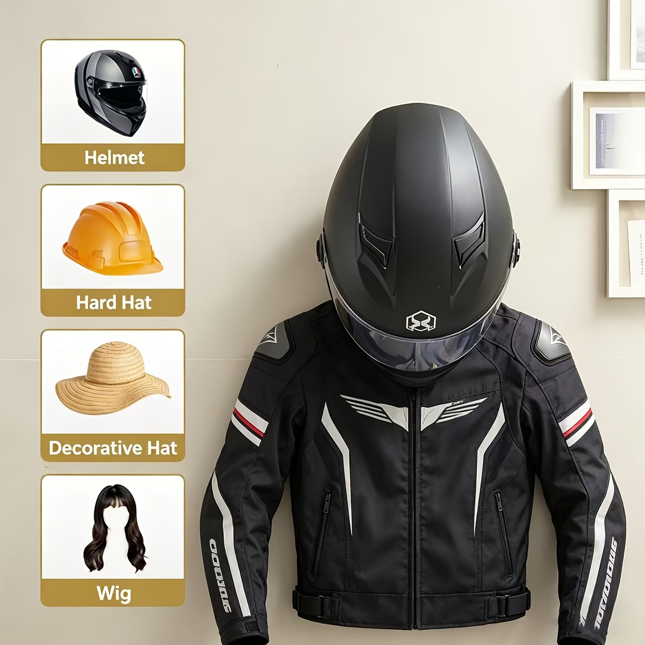 Motorcycle Helmet Holder Solid - đánh giá và giá Cycling Gear Wall Storage