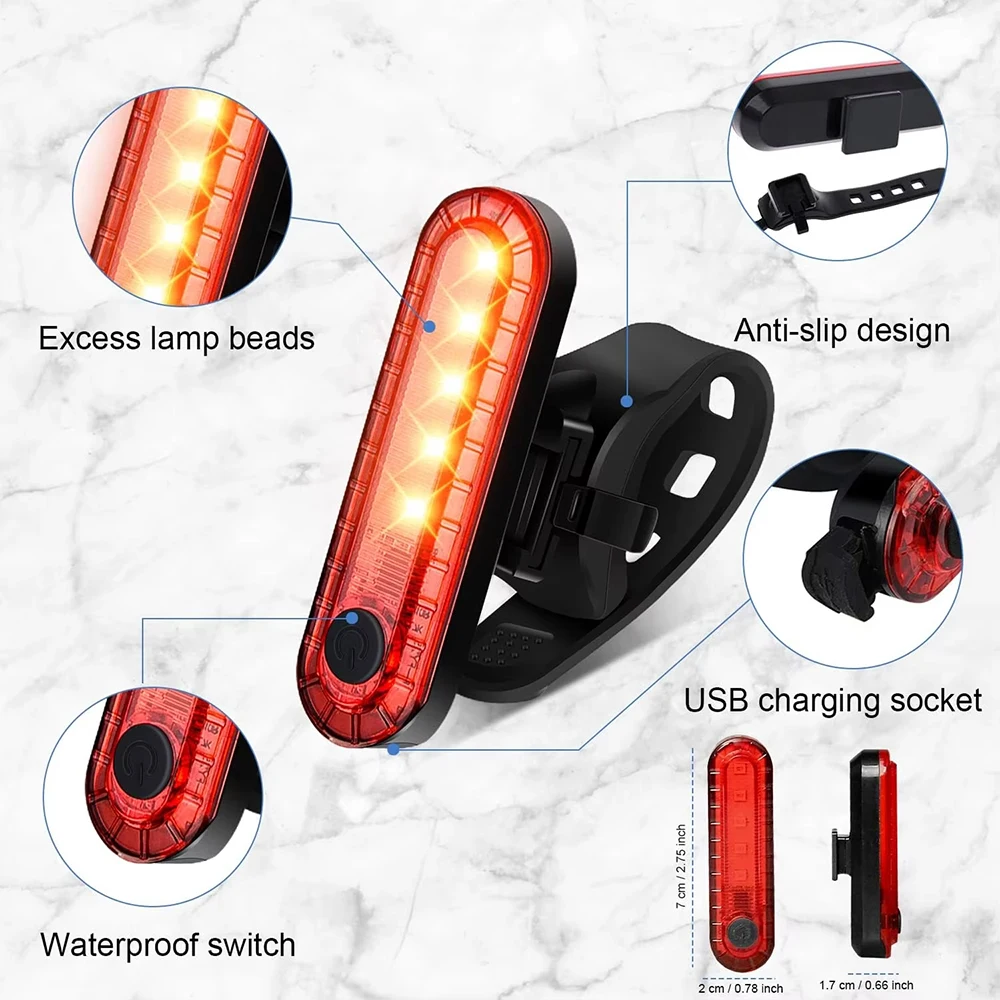 Bike Rear Tail Light USB Recha - đánh giá và giá Bicycle Helmet