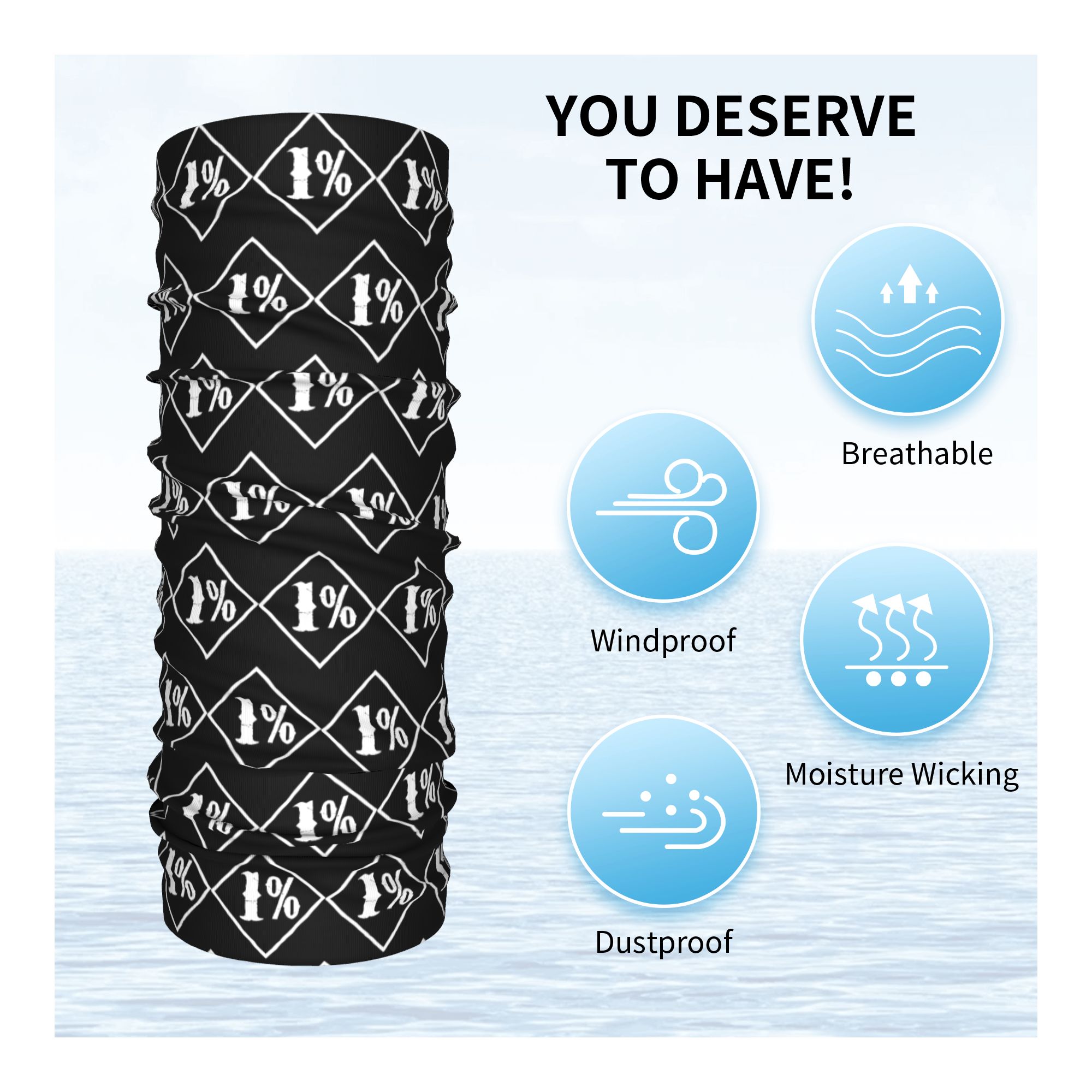 One percenter 1% Bandana Neck  - đánh giá và giá Cycling Face Mask