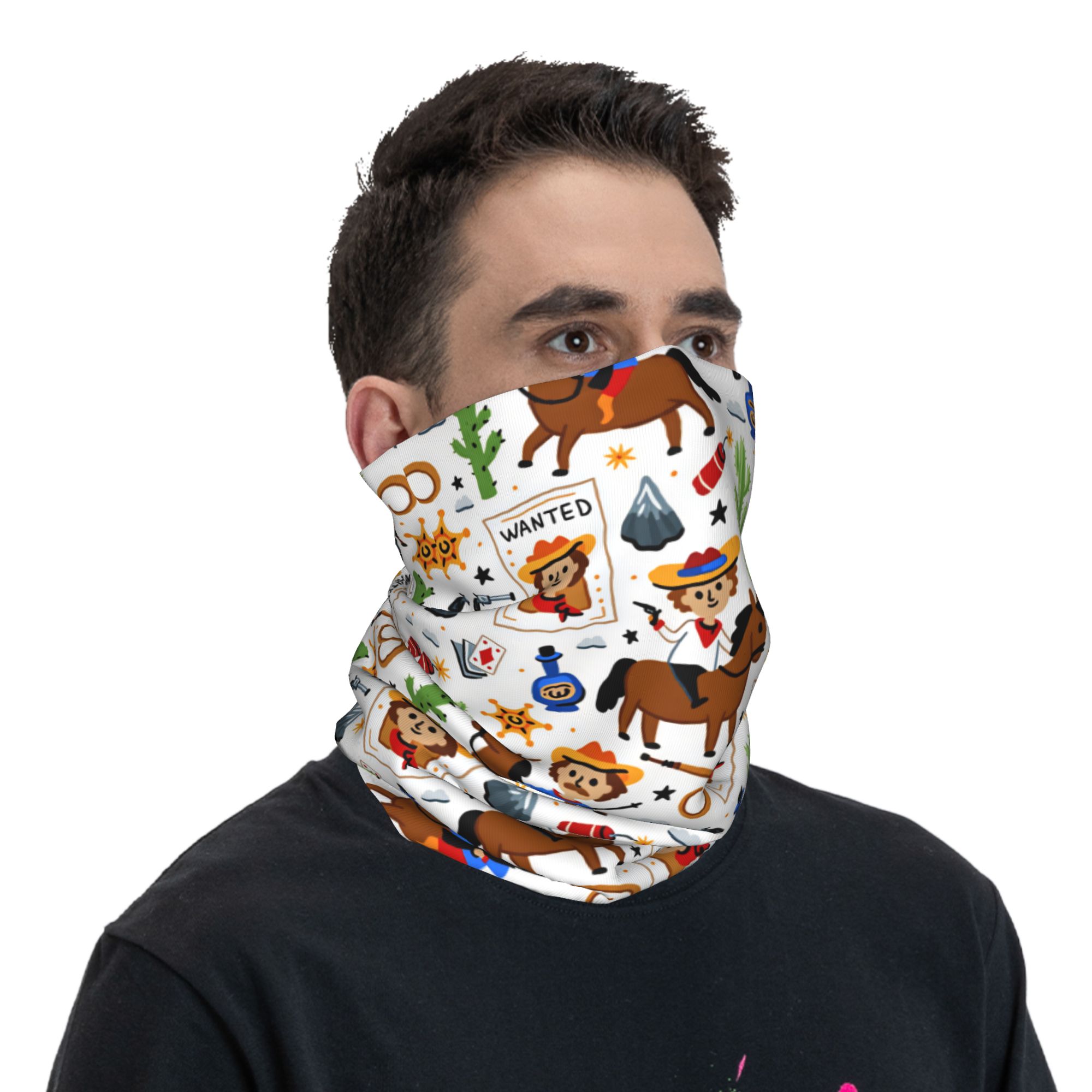 Cartoon Kids Western Cowboy Ba - đánh giá và giá Cycling Face Mask
