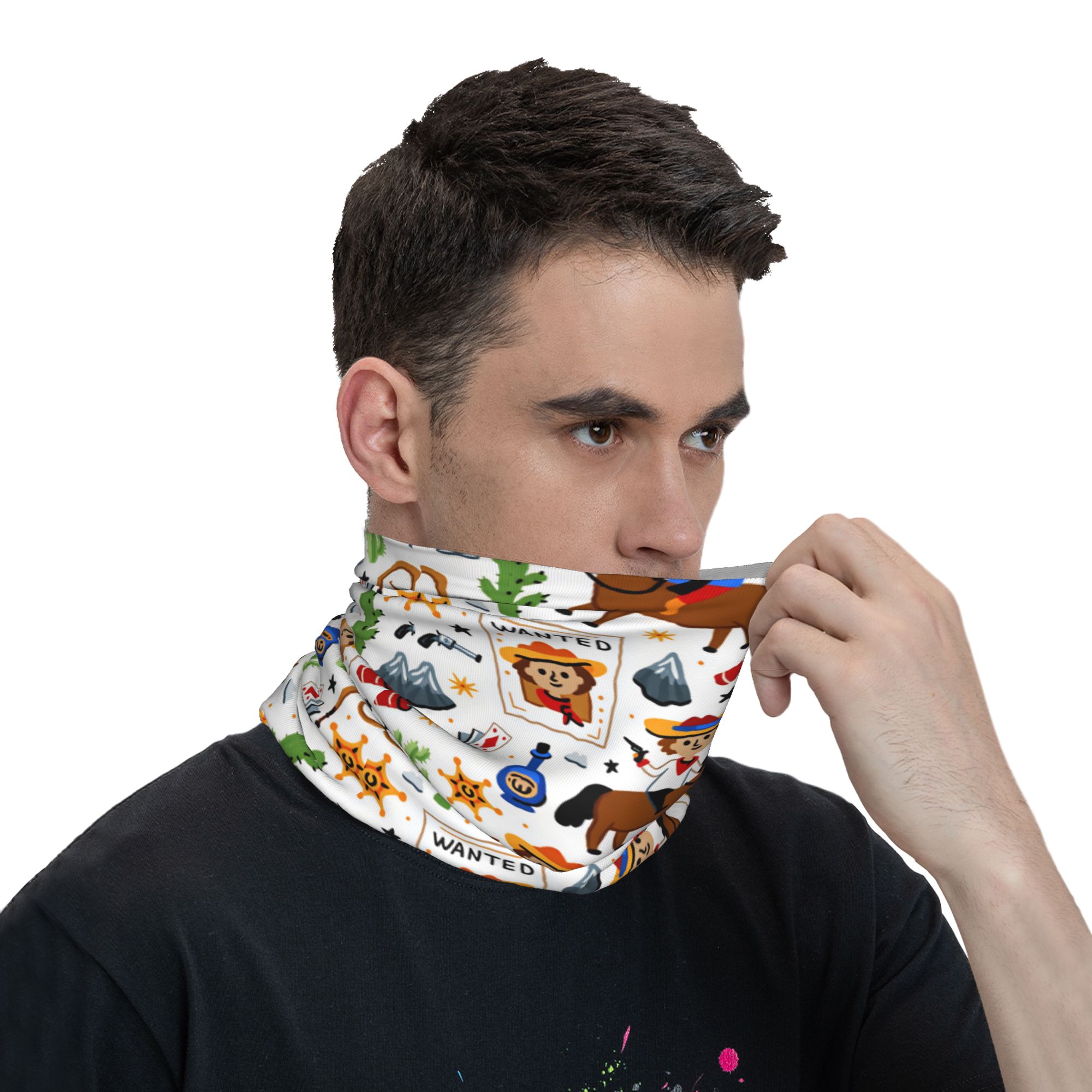 Cartoon Kids Western Cowboy Ba - đánh giá và giá Cycling Face Mask
