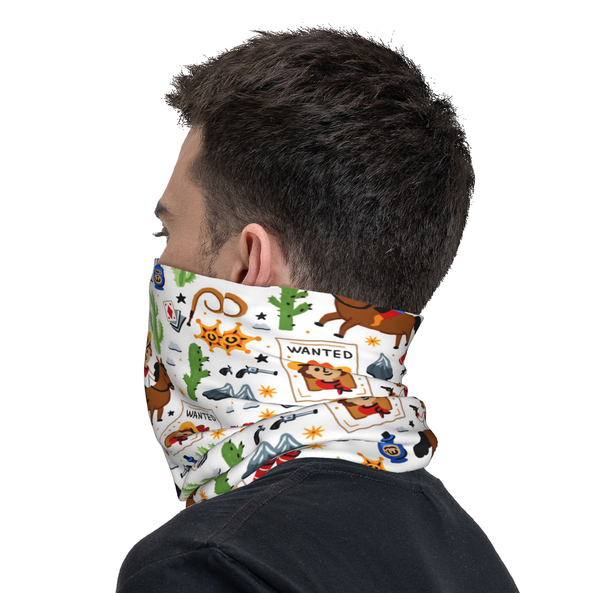 Cartoon Kids Western Cowboy Ba - đánh giá và giá Cycling Face Mask