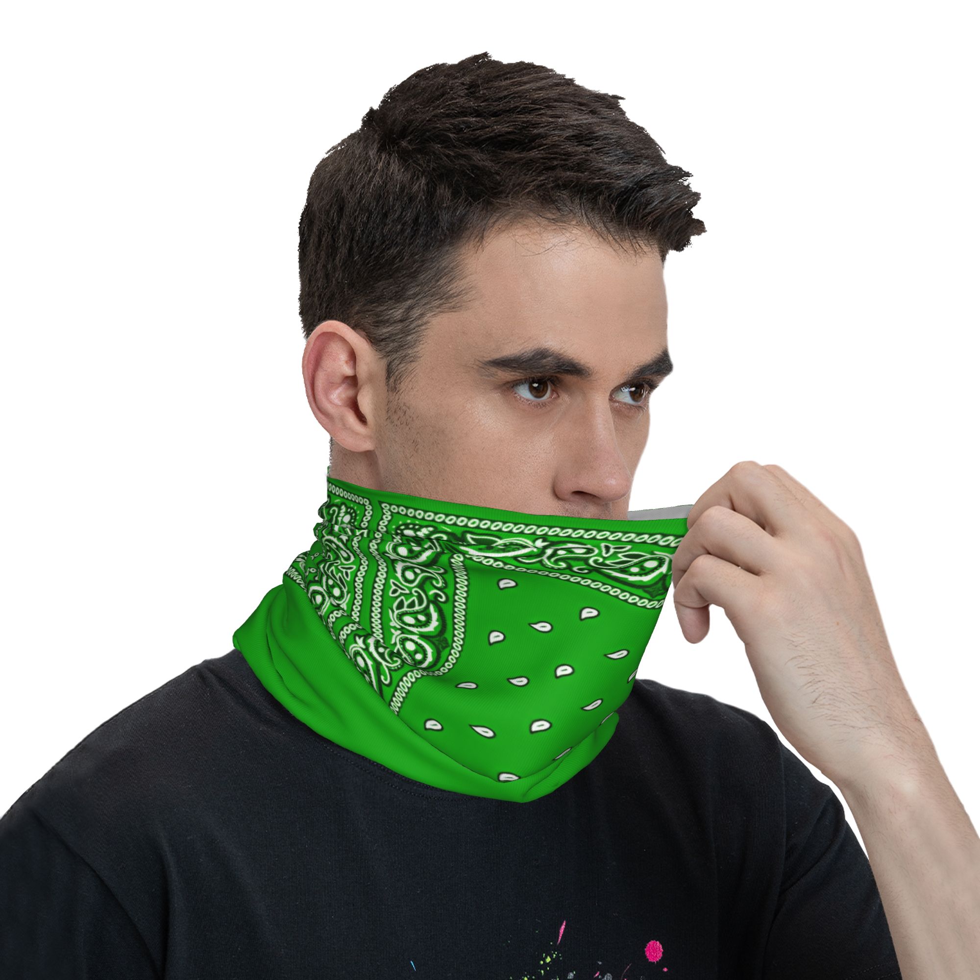 green Bandana  Cool Cycling Ma - đánh giá và giá Cycling Face Mask